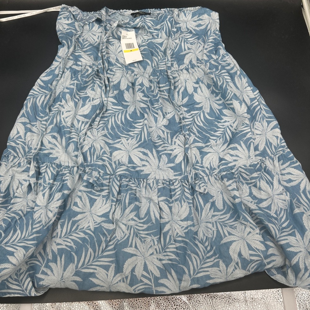 Blue and White Floral Dress